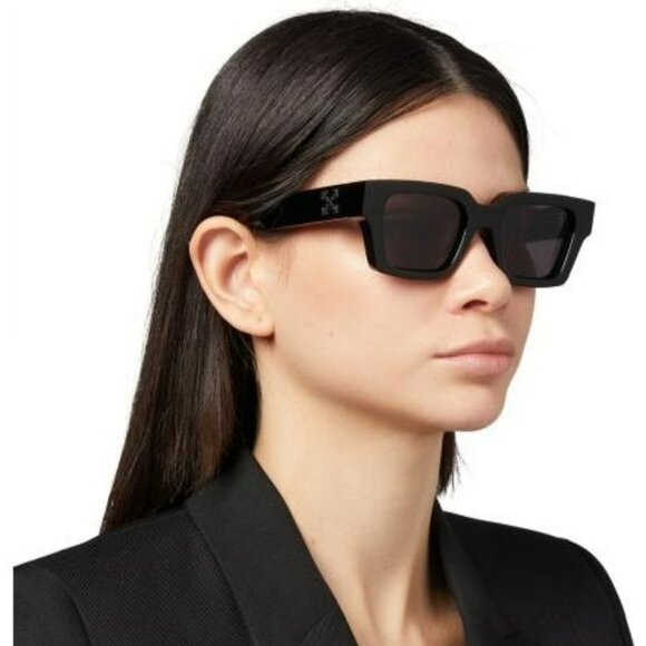 Off-White VIRGIL Men Sunglasses Black Grey Square OERI008 1307 NEW AUTHENTIC - Picture 11 of 11